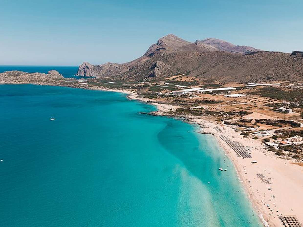 "การเที่ยวชมสำหรับผู้เยี่ยมชมเรือสำราญ: หาด Falassarna และเมืองเก่า Chania ในกรีซ"