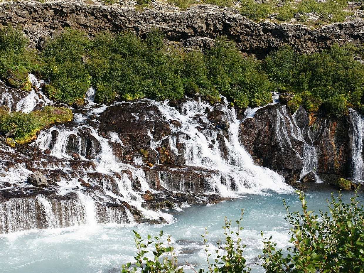 Borgarfjordur, Hraunfossar Waterfall and Glacier Ice Cave Private Super Jeep Tour in Reykjavík, Iceland
