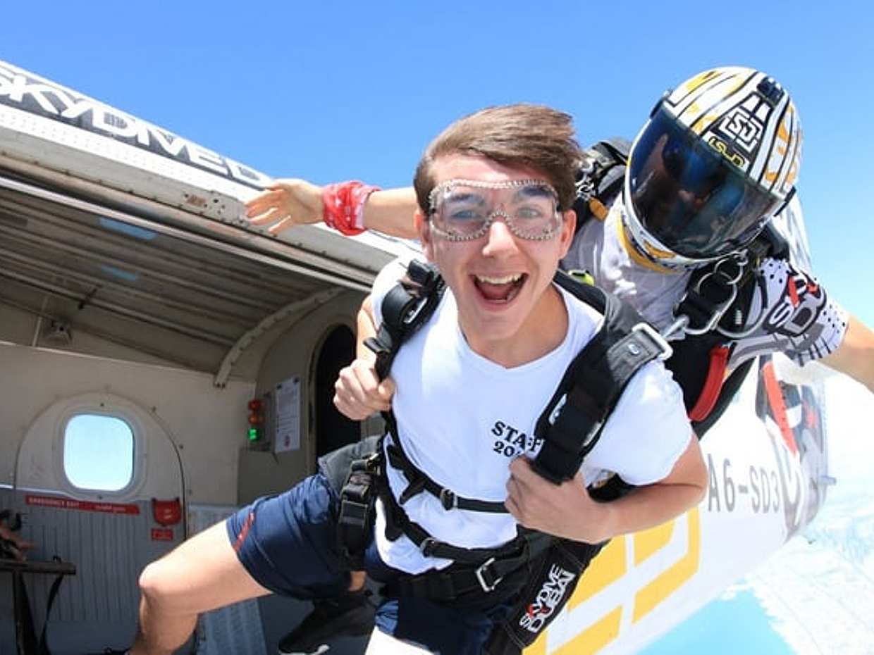 Skydive Dubai bij Desert Drop Zone in Verenigde Arabische Emiraten.
