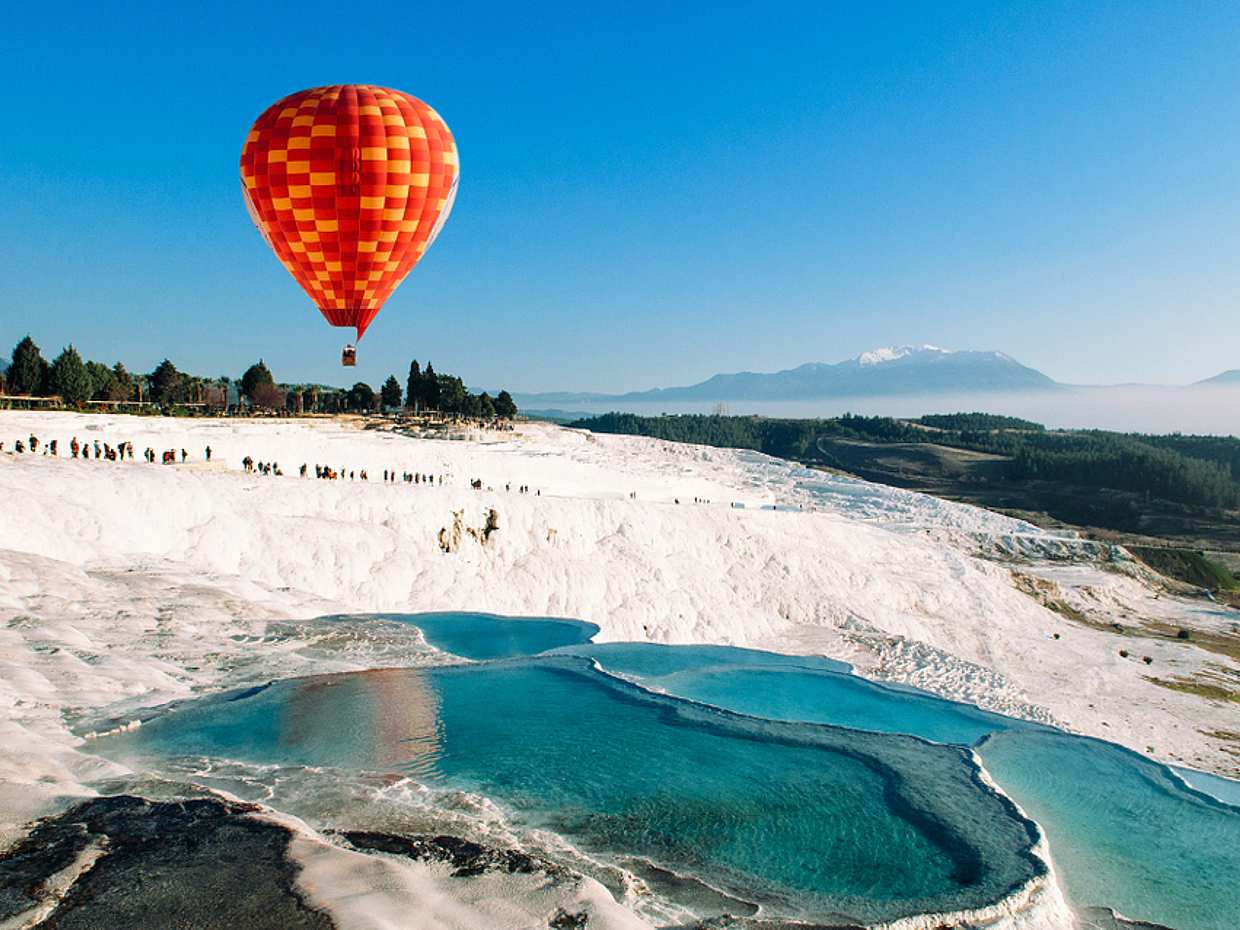 Viagem de Balão de Ar Quente em Pamukkale, Turquia.