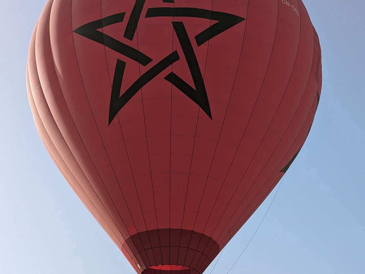 Heißluftballonfahrt in Marrakesch in Marokko, Marrakesch.
