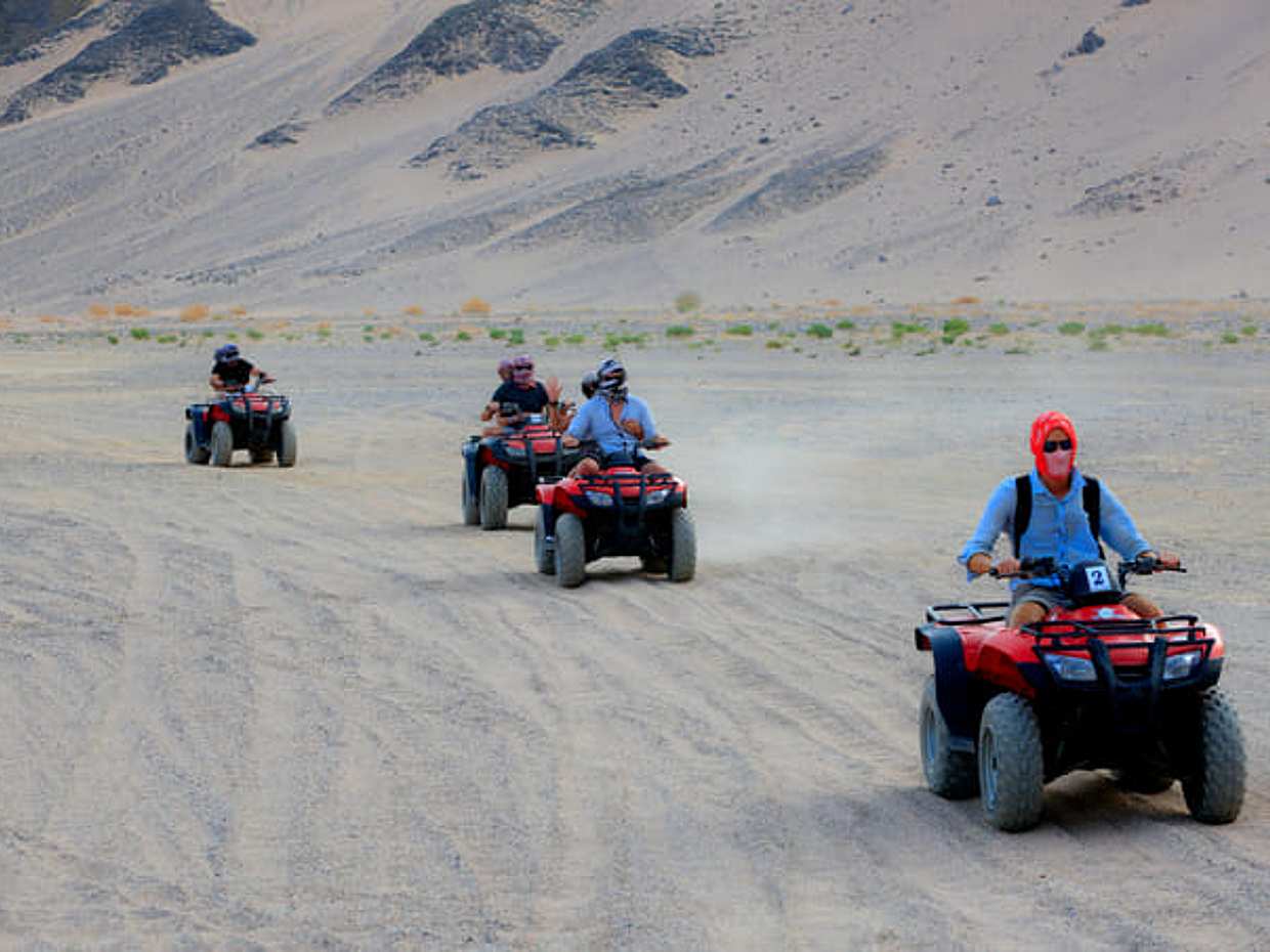 TH Exclusives: 5 hrs Quad Bike with BBQ Dinner from Hurghada