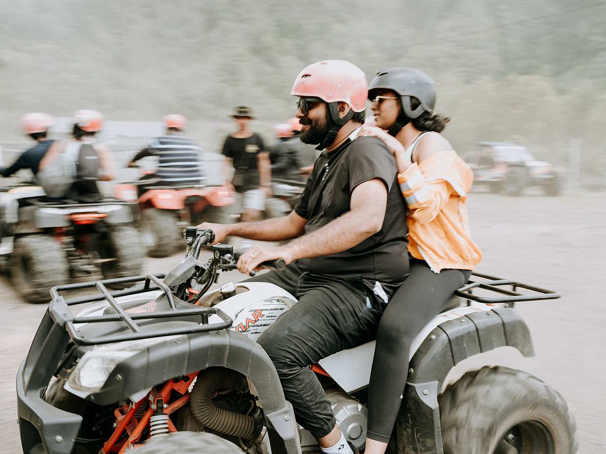 Bali Day Tour to Mt. Batur with Quad Bike, Hot Spring and Ubud Trip in Indonesia