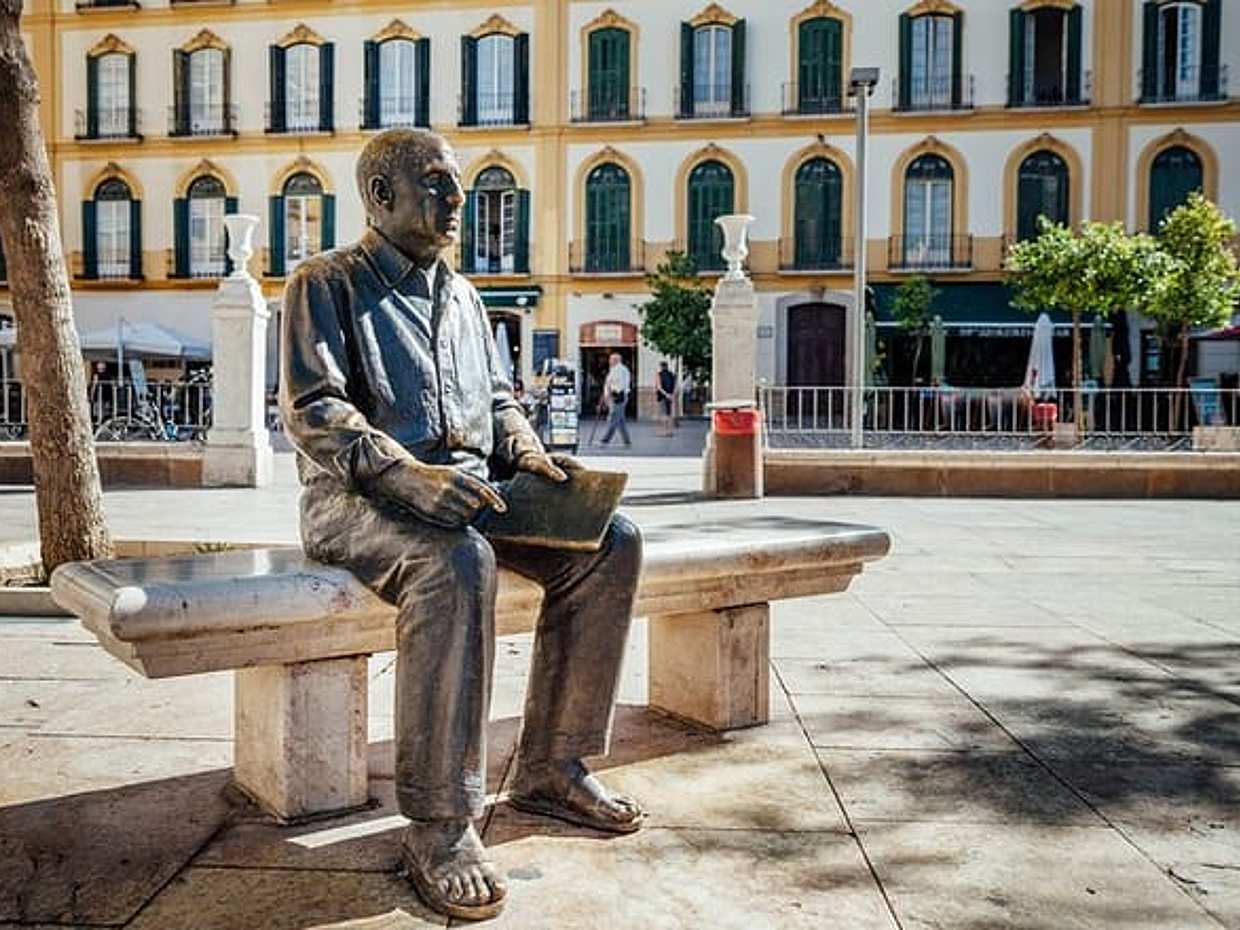 "Visite à pied du puzzle de Picasso : jeu de ville autoguidé en Espagne, Malaga"