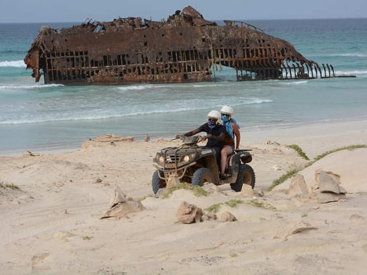 Boa Vista Island: 2-hour Quad Adventure to Cabo Santa Maria Shipwreck (Single Quad) in Cape Verde, Sal Rei