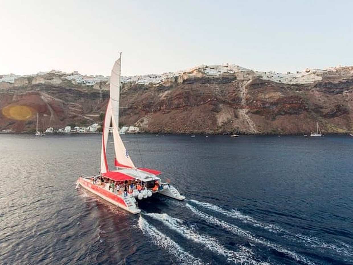Santorini Cruise on Catamaran with BBQ & Open Bar, photo 4