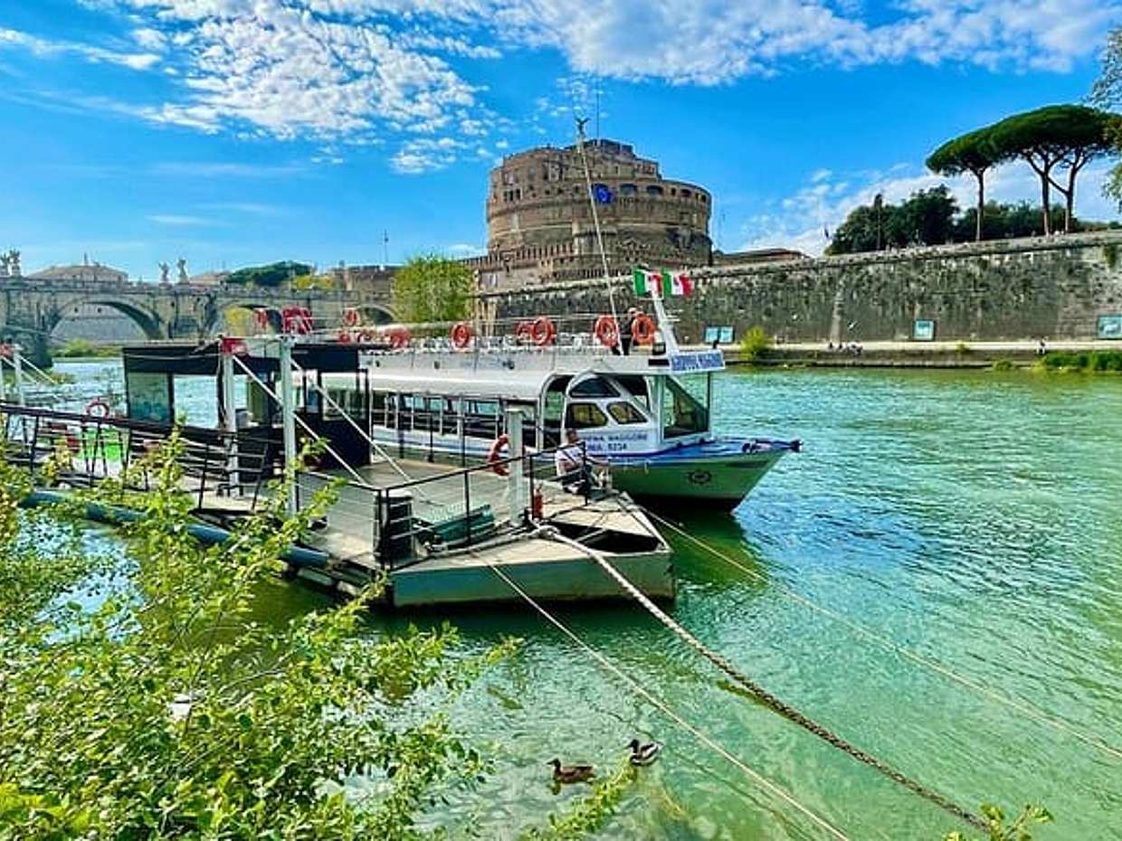 Rome Tiber River Boat Ride and Underground Catacombs Guided Tour