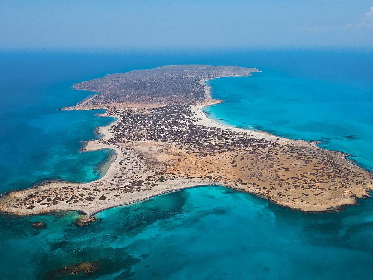 Chrissi Insel ab Heraklion in Griechenland.
