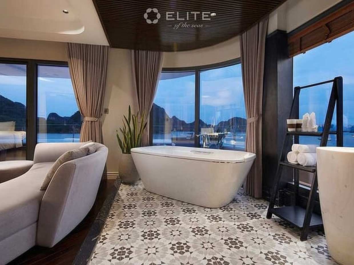 Terrace Suite on Top Notch Luxury Overnight Cruise in Halong Bay , Vietnam