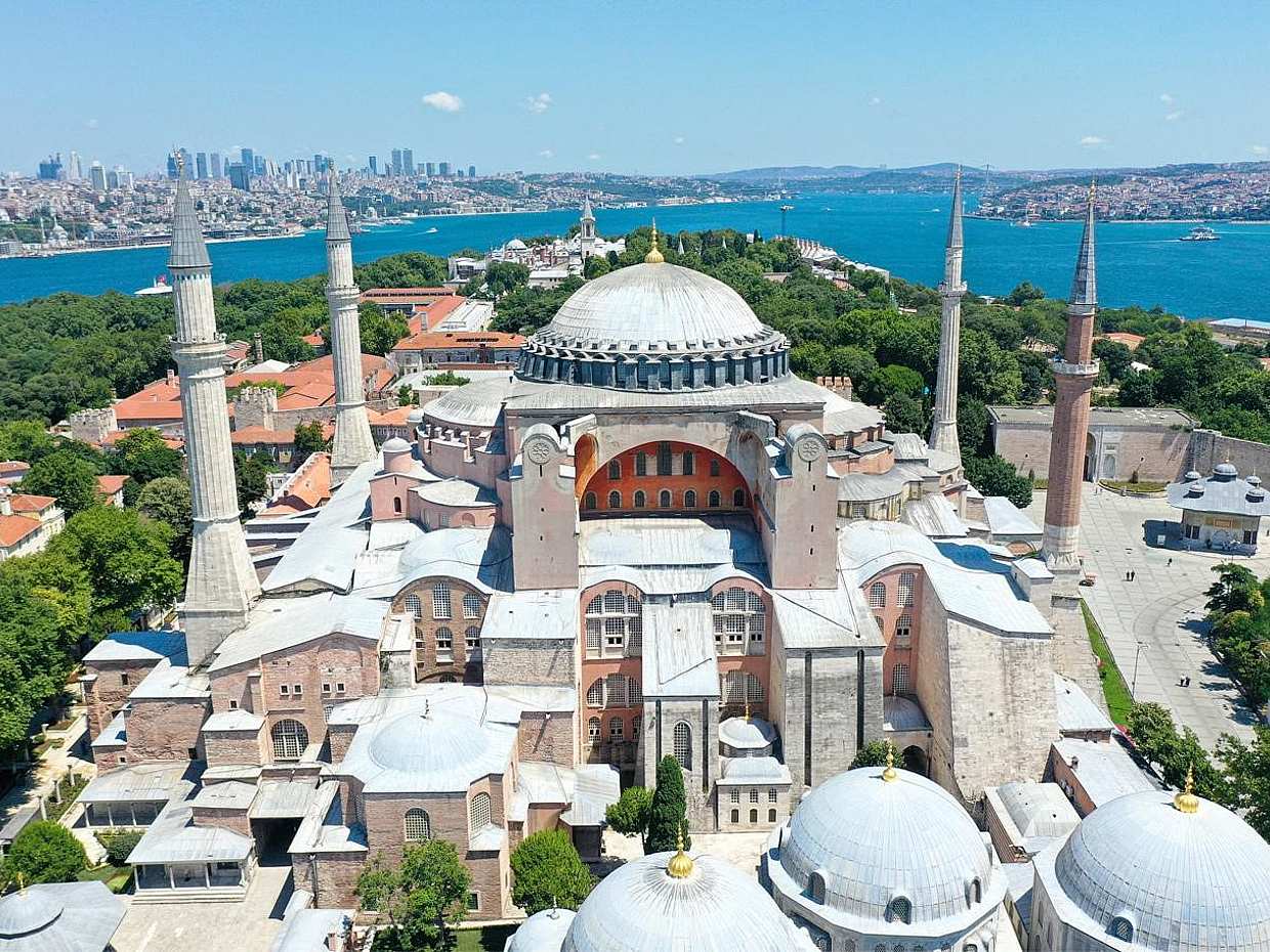 Visite de la vieille ville d'Istanbul en russe en Turquie.
