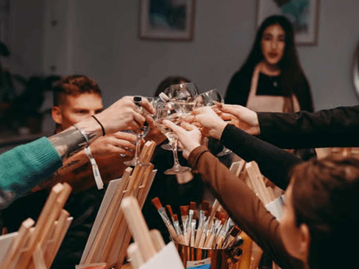 Barcelona Sip & Paint Experience with Unlimited Sangria Refill