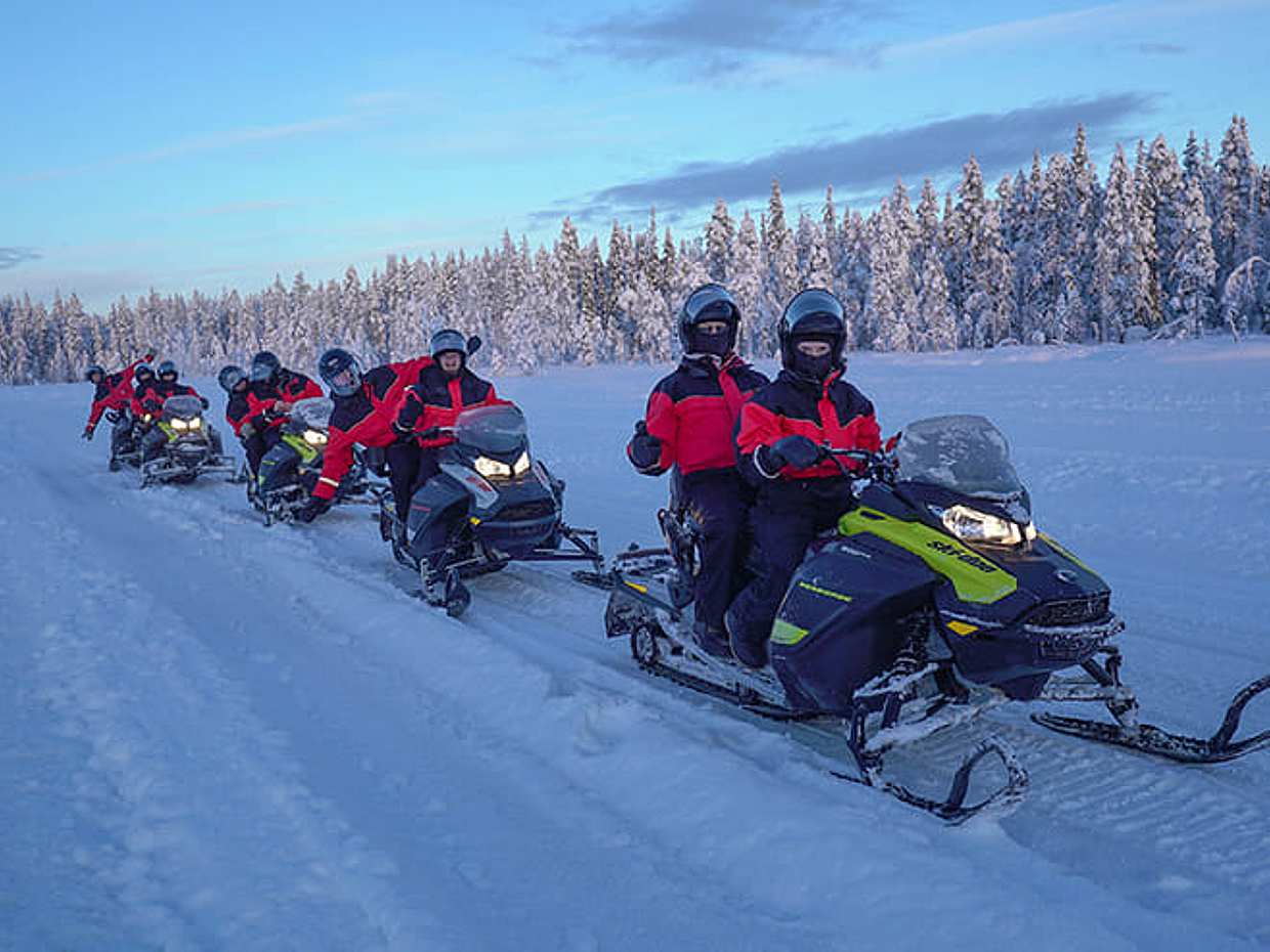 Snowmobile Safari Levi Classic — wilderness trail, photo 4