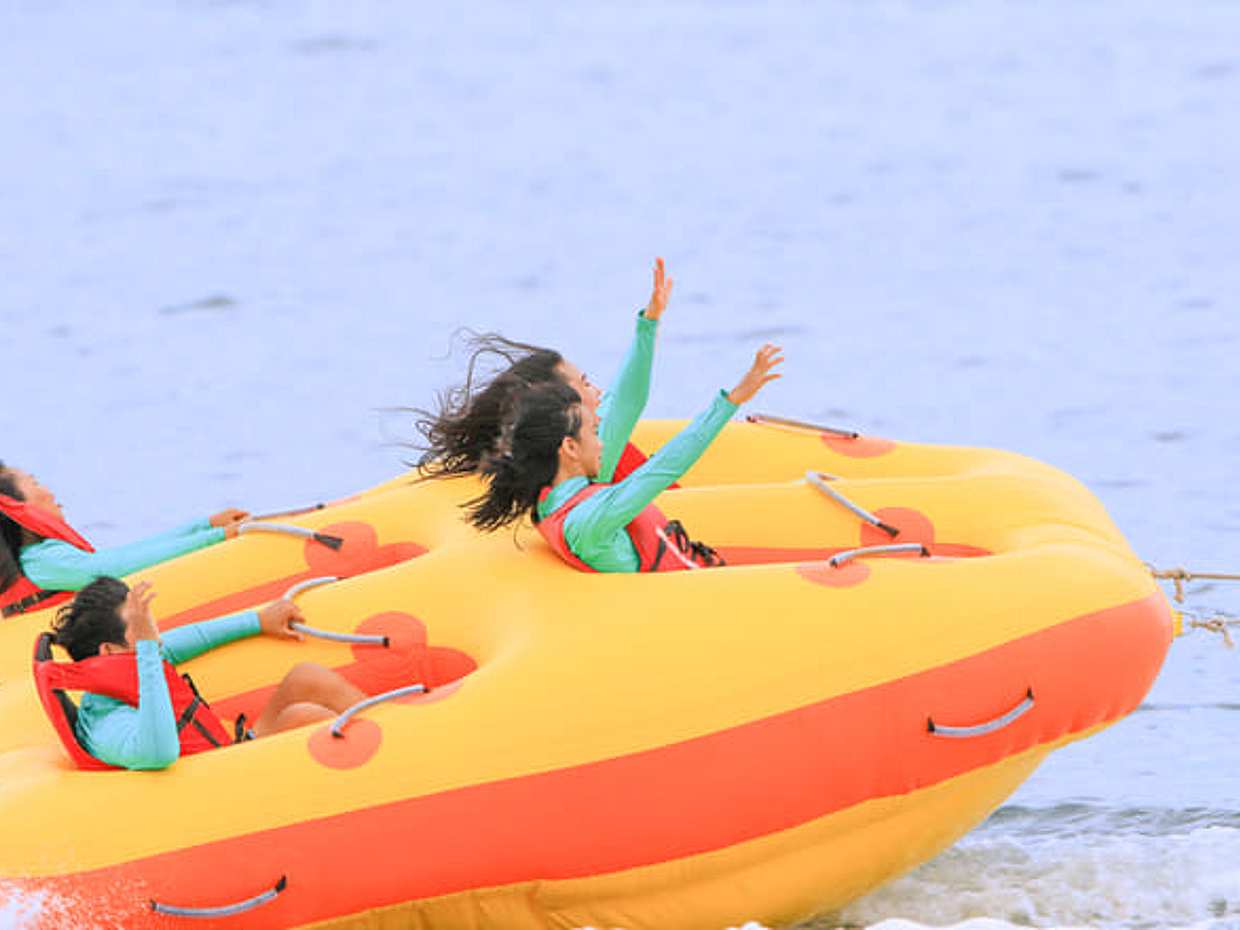 Donut Boat Ride in Tanjung Benoa Beach Bali with Transport