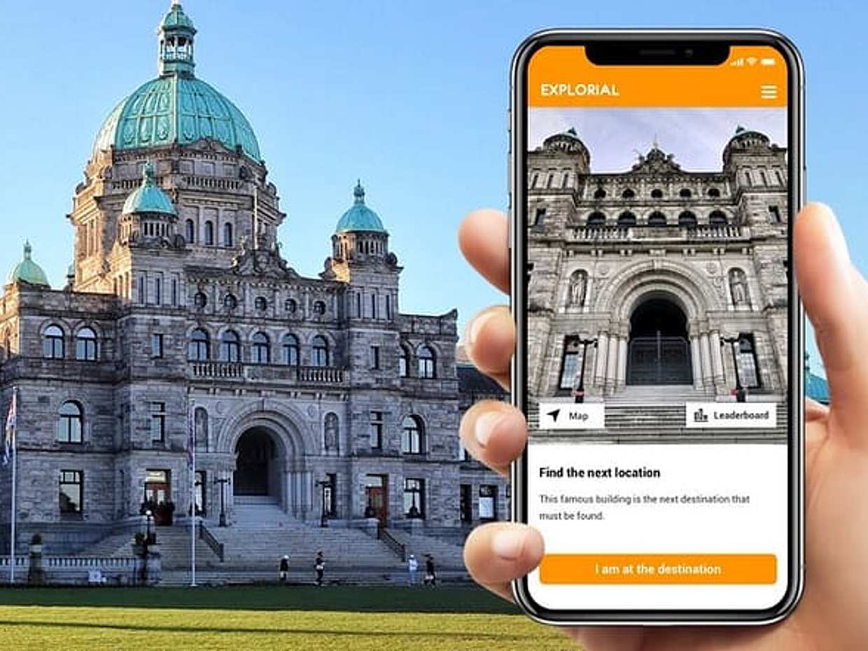 "Tour a piedi autoguidato e caccia al tesoro di Victoria, Canada"