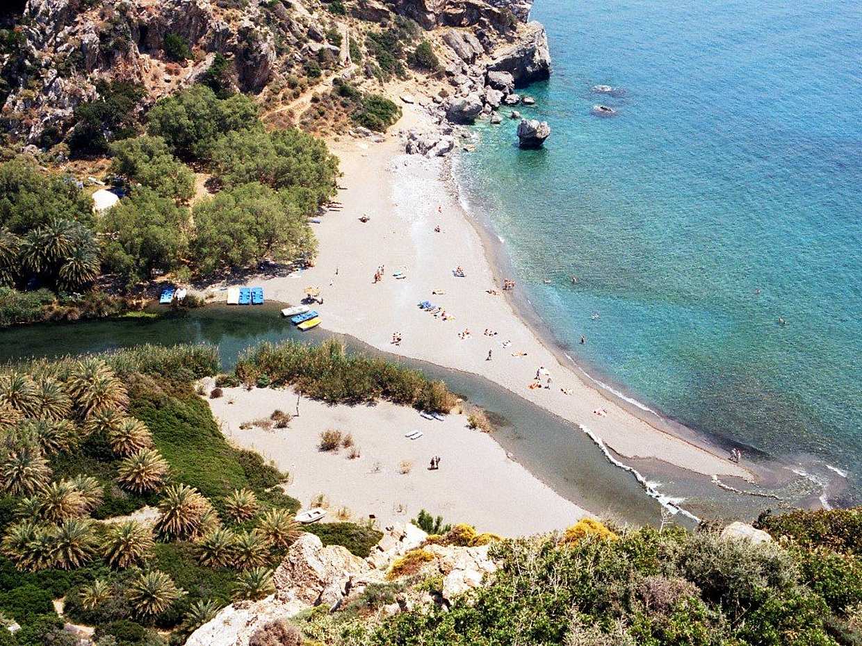 Tour di un'intera giornata della spiaggia delle palme di Preveli da Chania