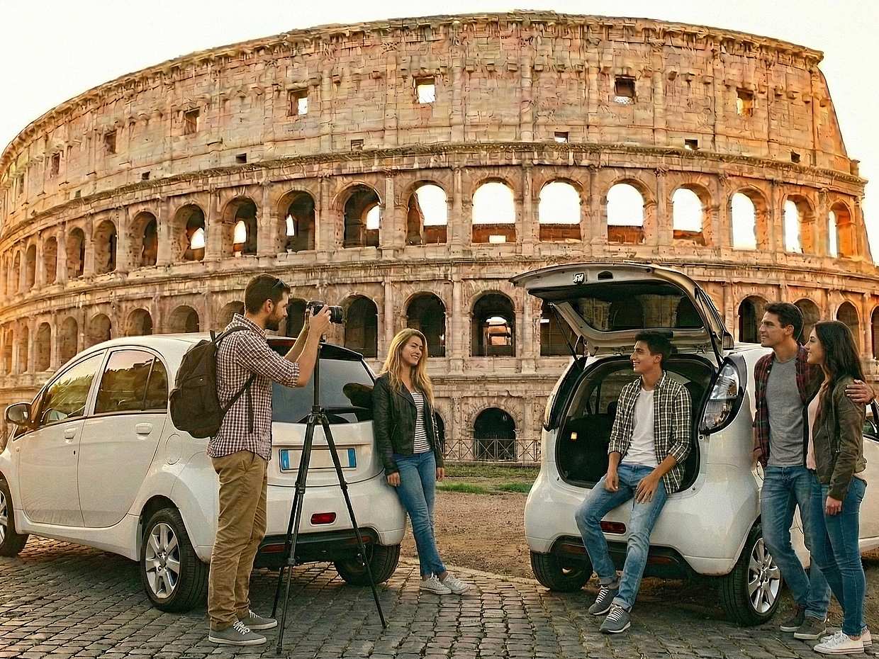 Electric Cars Tour in Rome with Pick up and Breakfast in Italy