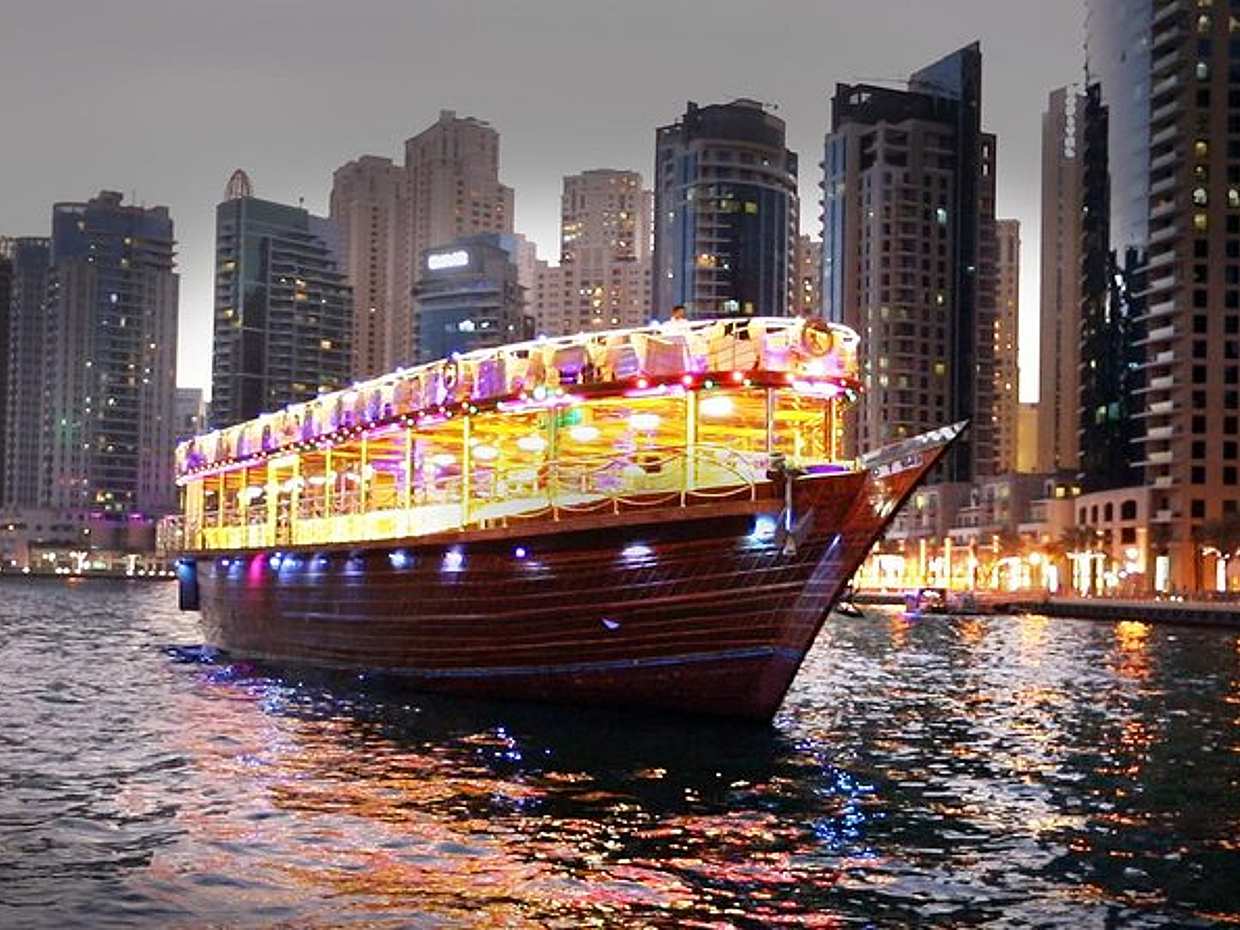 Dubai Sky View Glass Slide Visit & Marina Dhow Dinner Cruise with Private Transfers in United Arab Emirates, photo 5