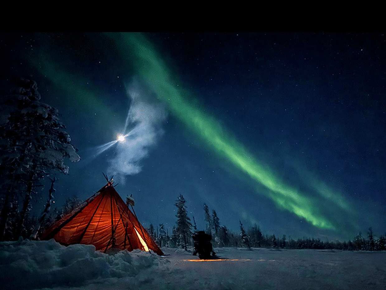 Arctic Night Family Snowmobile Safari with Campfire, Levi, photo 2