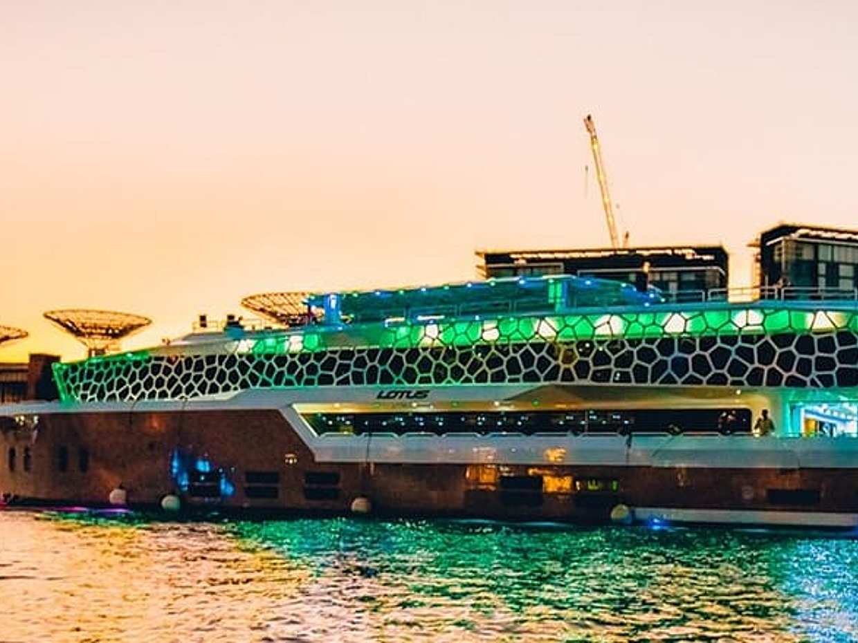 Dubai Lotus Mega Yacht Dinner Cruise in United Arab Emirates