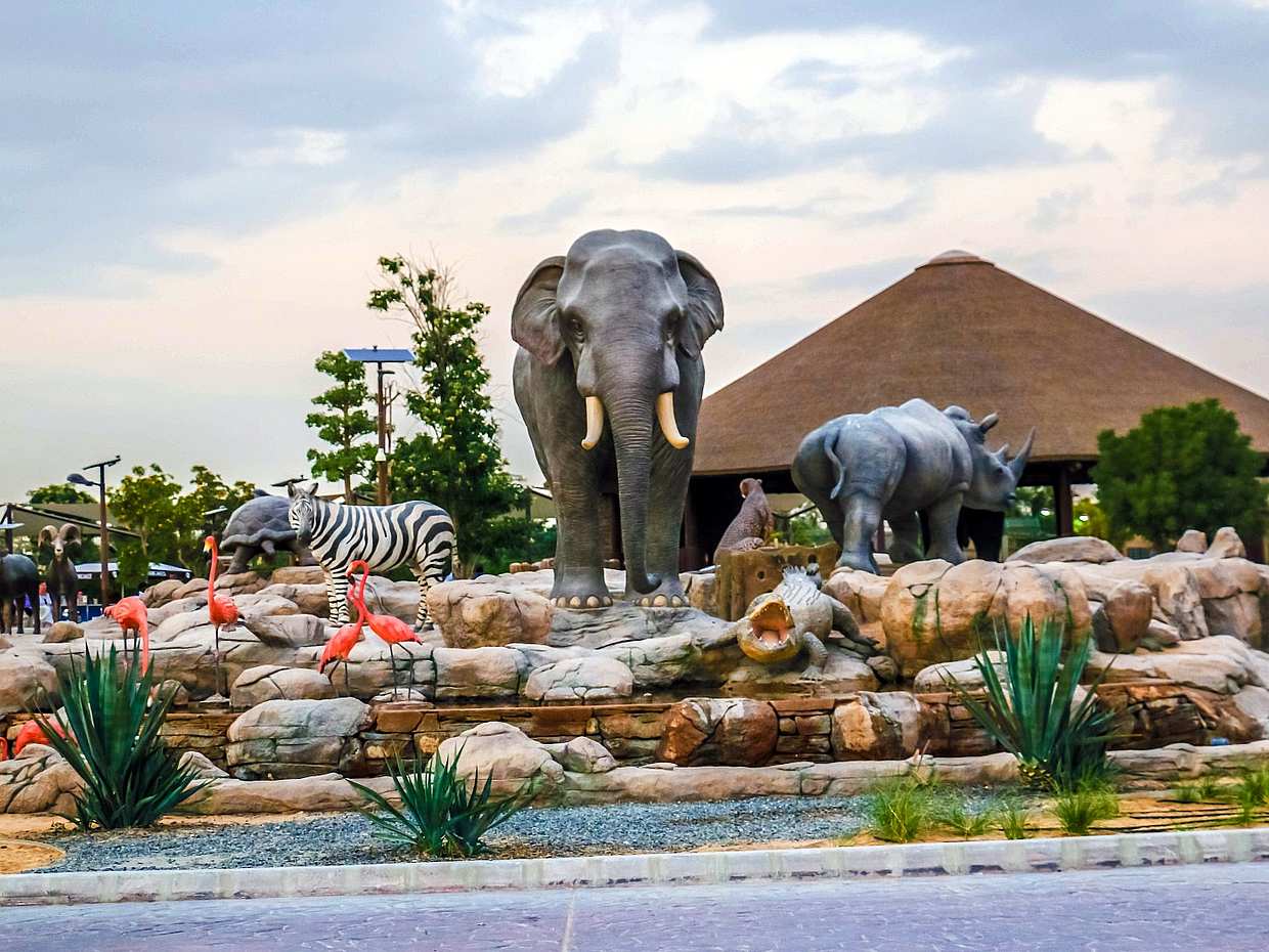 Dubai Safari Park met retourtransfers in de Verenigde Arabische Emiraten.
