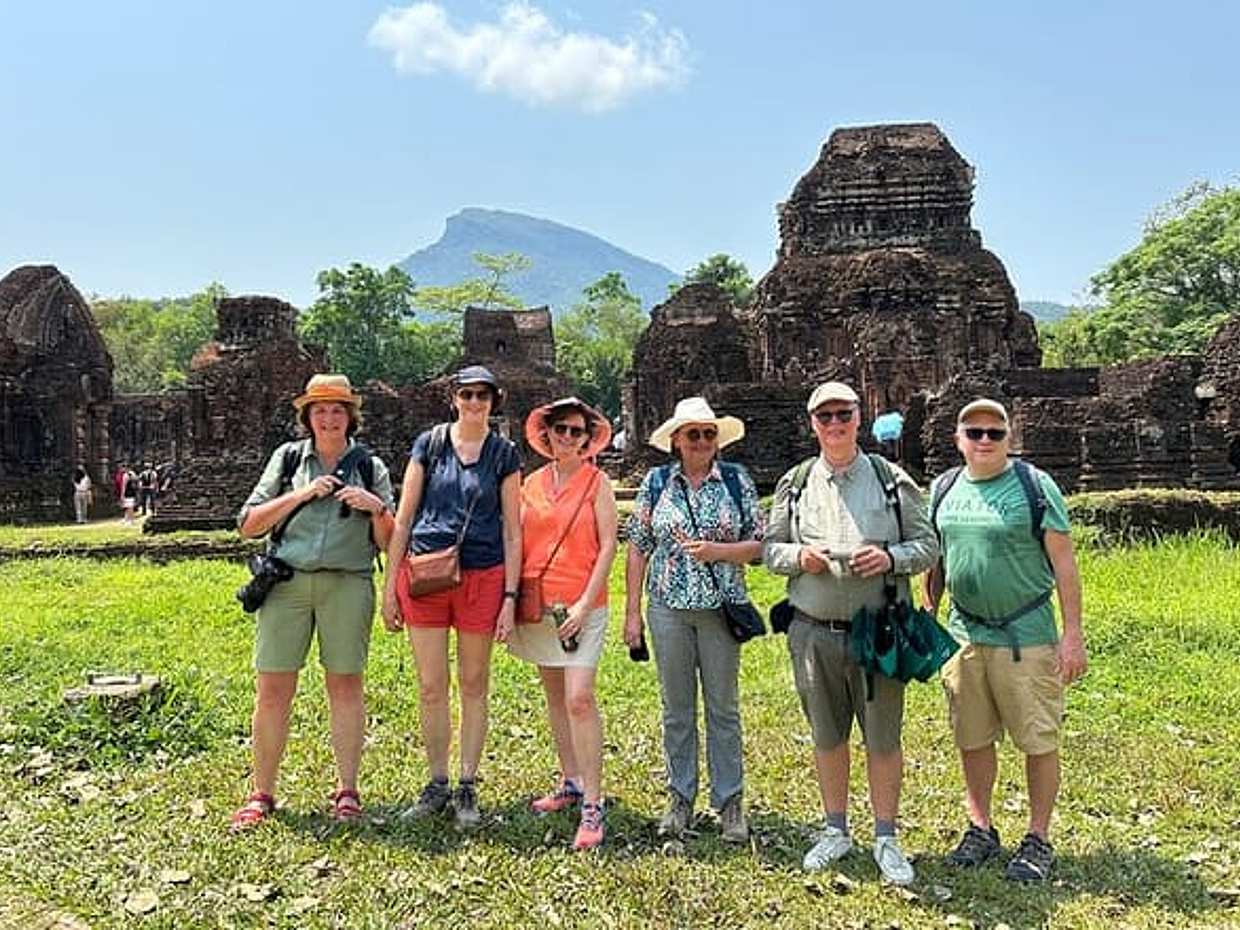My Son sanctuary small group return by boat in Vietnam, Hoi An