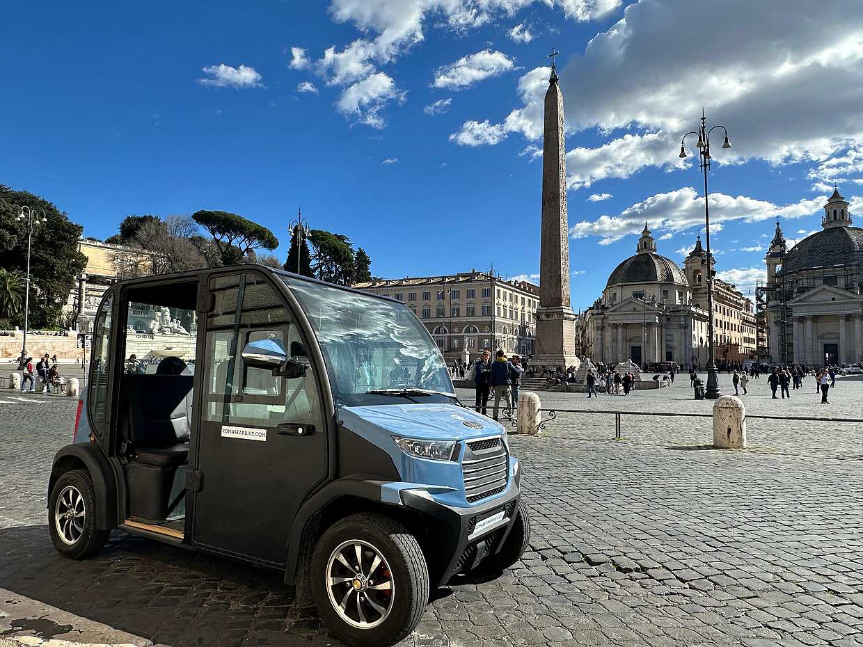 One-Day WOW Erlebnis mit Appian Bike Tour, Mittagessen, Golf Cart Tour und Skip-the-Line Kolosseum Tour in Italien, Rom
