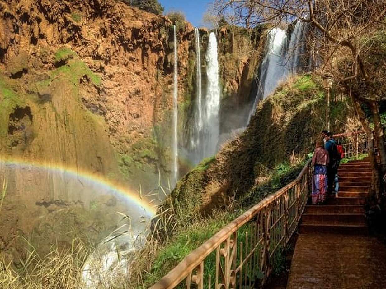 Marrakech: Ouzoud Falls Guided Hike, Boat Ride and Lunch