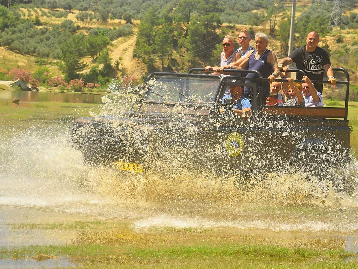 2 in 1 : Jeep Safari and Green Canyon Boat Tour from Side with Lunch in Turkey, Manavgat Small Waterfall