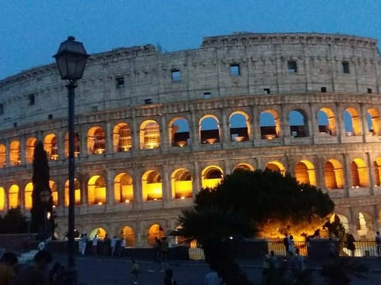 Colosseum by night with Underground Access and Arena Floor in Italy, Rome