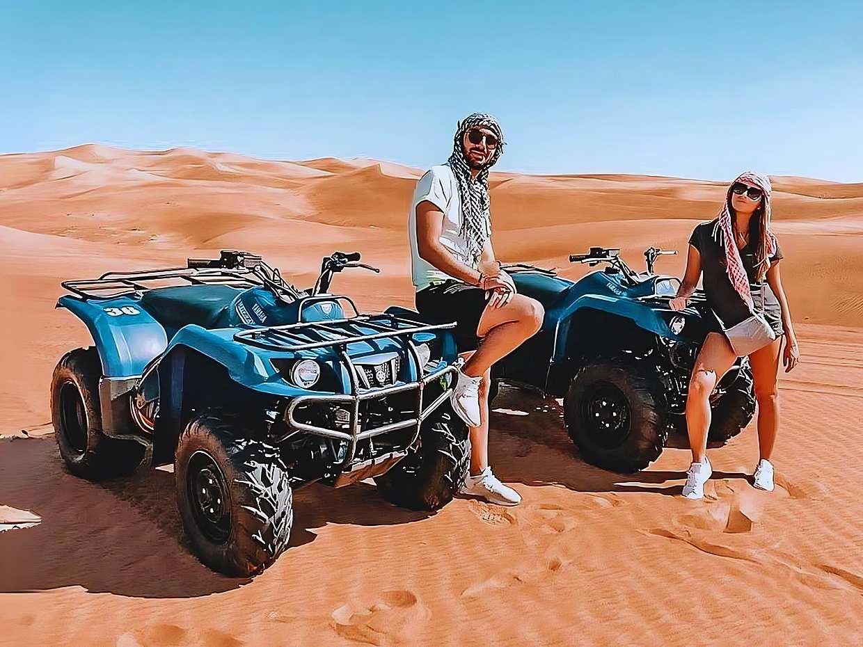 Evening Desert Safari mit Quad Bike Fahrt in den Vereinigten Arabischen Emiraten, Desert Safari Dubai
