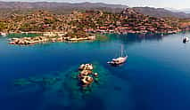 Photo 4 The Sunken Island of Kekova, the Ancient City and the Church of St. Nicholas from Belek