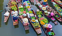 Photo 4 Floating and Railway Market, and Erawan Waterfall from Bangkok (Group Tour)