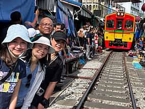 Photo 1 Floating and Railway Market, and Erawan Waterfall from Bangkok (Group Tour)