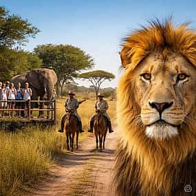 Photo 1 Elephant enrichment, Horseback Safari & Lion Exploration Tour