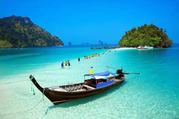 Krabi: Four Island and Sand Bank by Longtail Boat