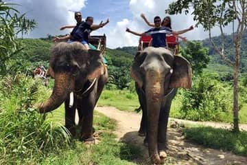 Phuket: White Water Rafting 5 km, Zipline and Elephant Riding