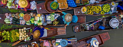 Foto 3 Privates Erlebnis von Bangkok aus. Schwimmender Markt und Eisenbahnmarkt, Kokosnuss- und Salzfarm