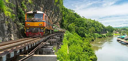 Photo 2 Floating and Railway Market, and Erawan Waterfall from Bangkok (Group Tour)