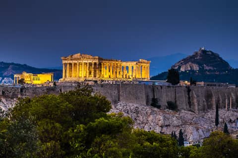 Athens by Night Small Group Sightseeing with Drinks and Food Tasting