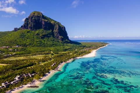 Shared Underwater Waterfall Helicopter Tour from Chamarel
