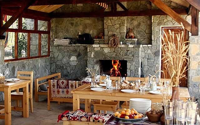Dinner by the Fireplace at Salty Garden Villa