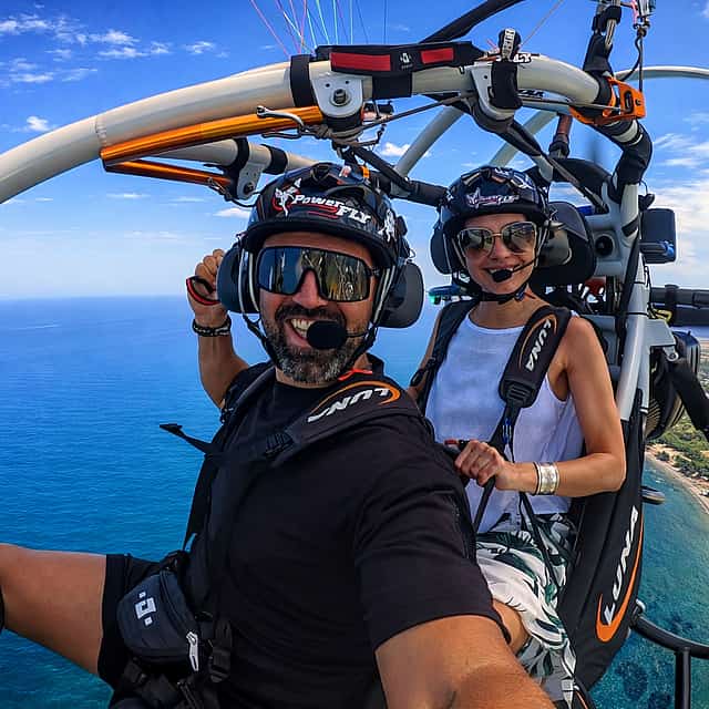 Tandemový paratrike na Krétě (Chania).
