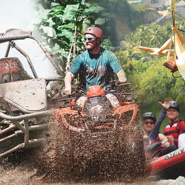 Bali: Exclusive Combo Thrilling Adventure of ATV/QUAD + River Rafting + Swing Experience