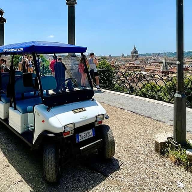 Rome in 1 Day: Private Golf Cart Adventure & Wine Tasting in an Ancient Cellar