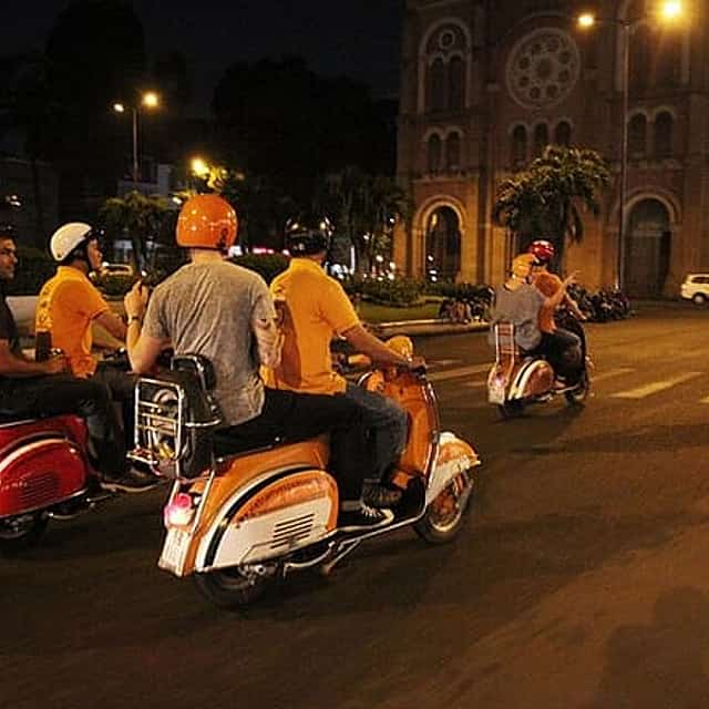 Saigon Nightlife Half-Day Tour by Vintage Vespa/Motorcycle