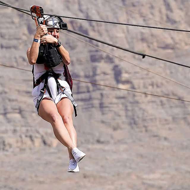 Jebel Jais Zipline Sky Tour with Transfer from Dubai