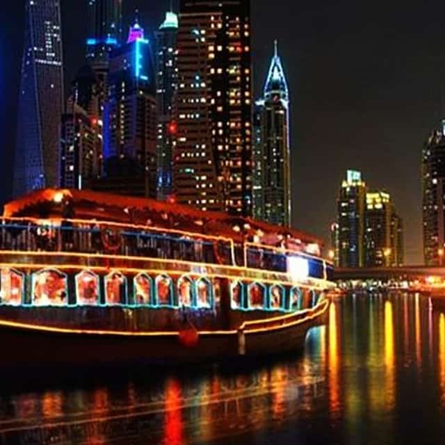 Bilety na rejs tradycyjnym arabskim dhow po Dubai Marina z kolacją
