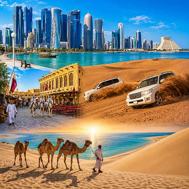 Doha City Tour with Desert Safari | Private Qatar Combo Tour with Inland Sea