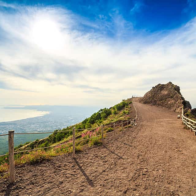 Half day excursion to Mt Vesuvius with wine tasting and lunch from Naples