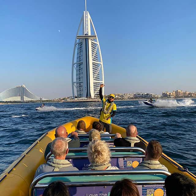 Dubai Yellow Boat Tour for 60 minutes with Private Transfers
